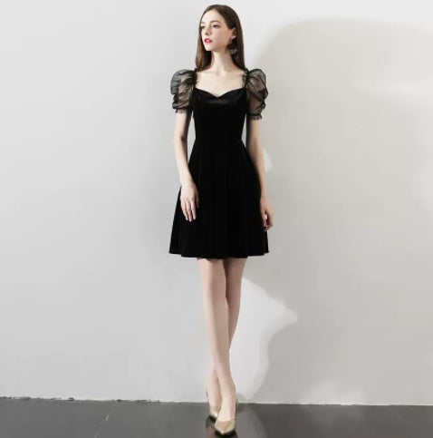 Party French Dress Short Style Looks Thin