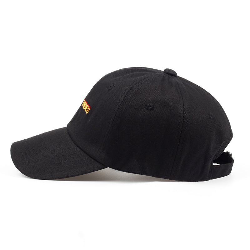 New Positive Vibes Cotton Embroidery Baseballcap Men Women